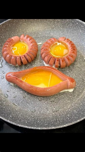 Breakfast with egg and sausage🍳 #shorts