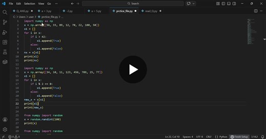 #python #numpy #learningtocode #practicedaily | Ayesha Mumtaz