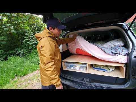 SUBARU FORESTER SJ CAMPING CAR BED SETUP