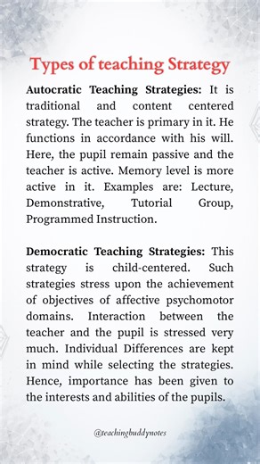 Types of Teaching Strategies in 60 Seconds | B.Ed Paper 3 #bednotes