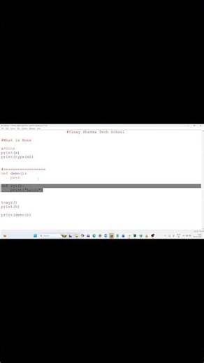 What is None in Python? 🤯 | Interview Question