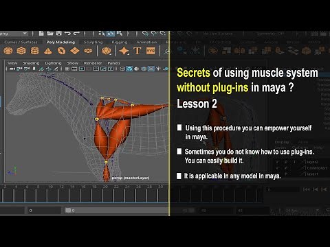 [Maya Character Modeling Tutorial]: How to create muscle system in maya (without plug-ins) lesson 2