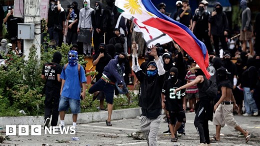 Philippines anti-corruption protests turn violent