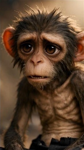 गरीब बंदर की मदद करता दयालु इंसान – एक दिल छू लेने वाला दृश्य 🥹 #short #monkey #sad #trending #2026