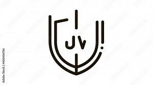UV Protection Icon Animation. black UV Protection animated icon on white background