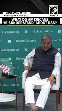 ‘Americans misunderstand RSS’ Dattatreya Hosabale clears doubts at Hudson Institute India Conference