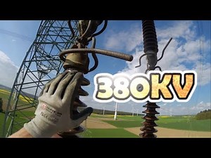 Overhead line insulator exchange 380KV high voltage line