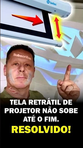 Como ajustar fim de curso de tela retrátil para projetor. Tela não enrola até o fim. Solucionado!