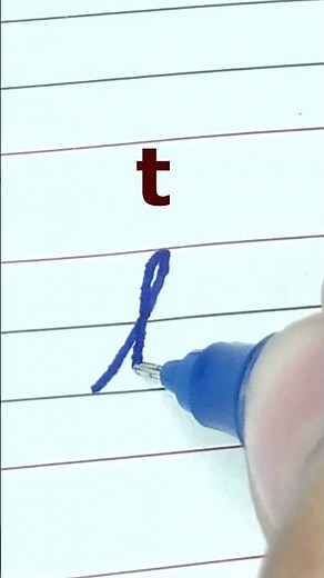 How to write small letter t | Cursive writing a to z #cursivewriting #handwriting #shorts