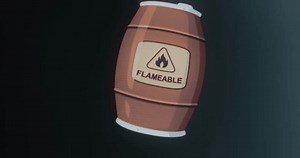 Barrel Flammable Label Flame Symbol Stock Footage Video (100% Royalty-free) 3887087999 | Shutterstock