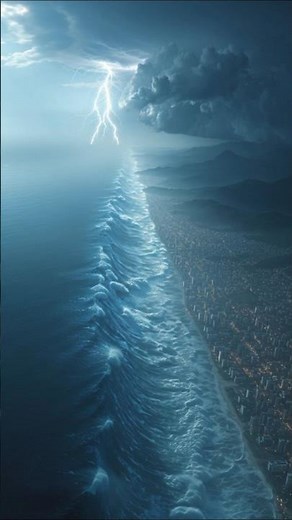 “Tsunami Real Footage Look 🔥 | Cinematic Realistic Disaster Short | Nature’s Fury 🌊”