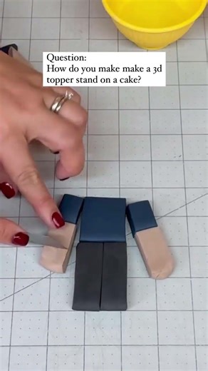 How to make topper to stand on cake.