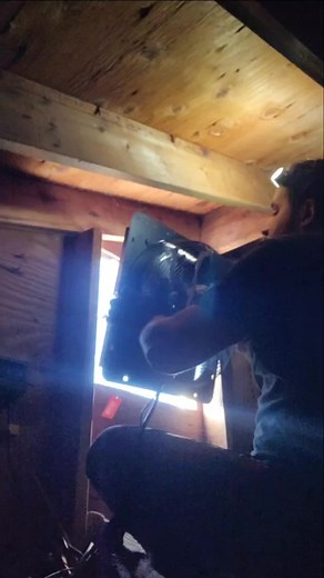home DIY project attic exhaust fan #CapCut #hyperlapse #tiktok #viralvideo #DIY #electrical #money #attic #atticfan #work