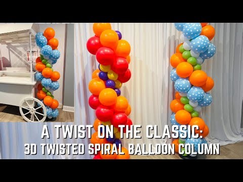 Modern Twist on the Classic Spiral Balloon Column