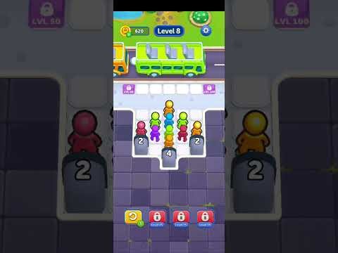 Bus Jam Level 1 2 3 4 5 6 7 8 9 10 Walkthrough Solution