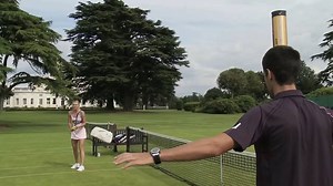 54K views · 1.2K reactions | Maria Sharapova tente le "trick shot de Federer" sur Novak Djokovic. New balls please ! Sharapova tries to do the "Roger Federer trick shot" on Djokovic. | Tennis Legend | Facebook