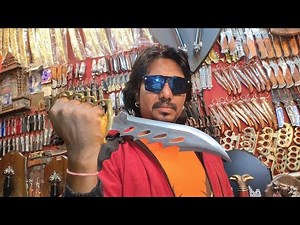Indian Sword Market Pushkar Hollywood फिल्मी तलवारे बंदूक छुरा छुरीदेशी Traditional Market in India