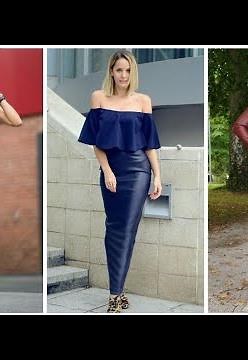 Leather hobble skirt outfit for women and girls#2023