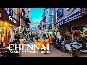 Chennai Mannady Street | Around Parry's Corner [4K]