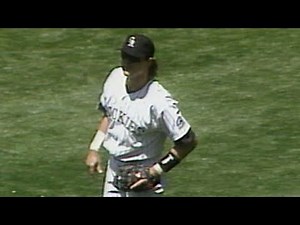 Larry Walker nabs Tom Candiotti for 9-3 putout