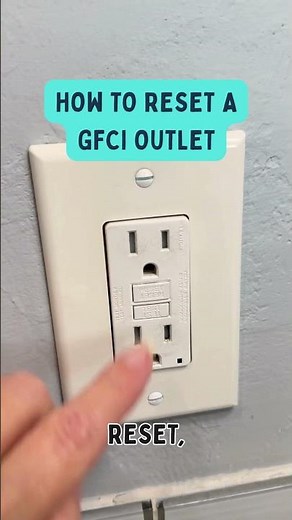 How to Reset a GFCI Outlet in 10 Seconds #GFCI #QuickTips