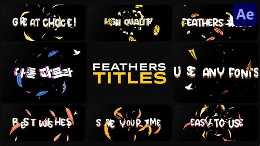 Feathers Titles for After Effects