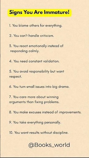10 Signs You Are Immature (Fix These Now!) 🚨