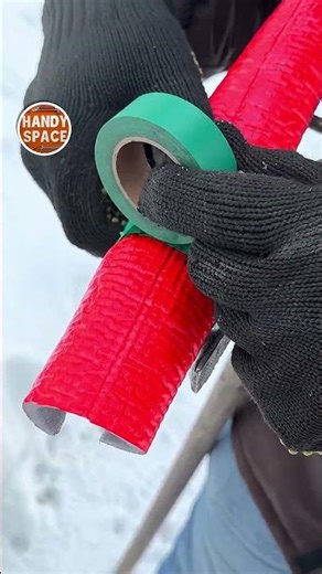 Trick with a Rake and Pipe Insulation for Harsh Winters! #snow #winter