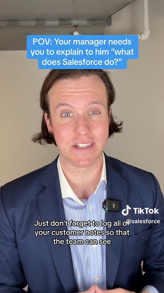 What does Salesforce do? We’ve built the world’s #1 AI-powered CRM, making it a breeze to manage your customer relationships. @corporate sween can't believe how easy it is to get updates to every department. Head to the link in bio to learn how Salesforce helps turn your data into better customer experiences. #Salesforce #CRM #B2B #Business #CorporateHumor #WorkplaceHumor #TechTok #BusinessTikTok #AI #ArtificialIntelligence #EinsteinAI