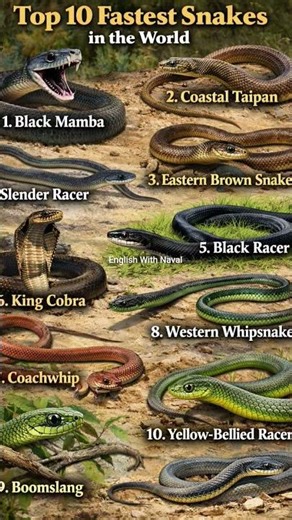 These snakes are FAST! 🐍⚡ Can you name the fastest one?