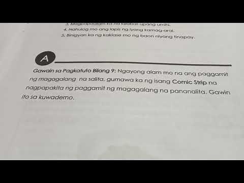 gumawa ka ng isang Comic Strip na nagpapakita Ng paggamit ng magagalang na pananalita