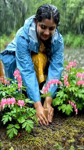 Bleeding heart flower plants propagation in the rainy day|plants kingdom |#bleedingheart #love