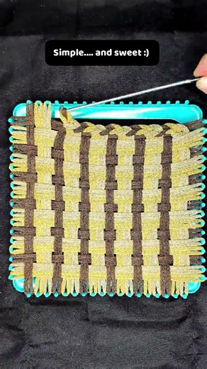🌎 Earth Tone Waffle Pattern 🧇 Loom Timelapse