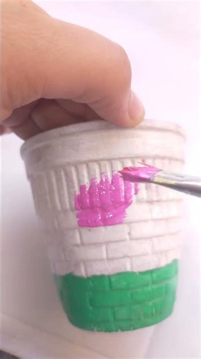 Beautiful handmade clay pot painted in watermelon theme 🍉#artshorts #shorts #shortsfeed #shortvideo