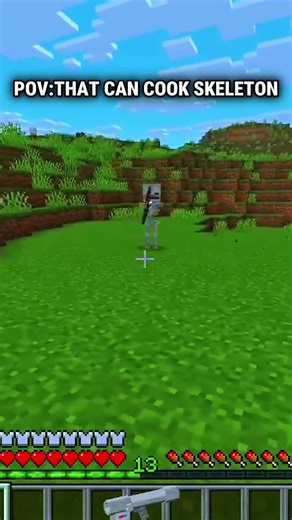 Skeleton Messed With Me So I UNO Reversed Him #minecraft #shorts #bazooka