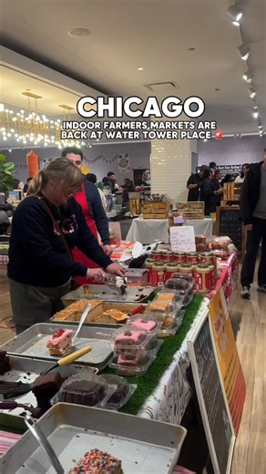 The South Loop Indoor Farmers Market is back! One of the best free things to do this winter ❄️ Every Sunday from 12-4pm until 3/29 and pets are welcome! 📍@shopwatertowerplace #chicago #chicagobucketlist | Chicago Bucket List