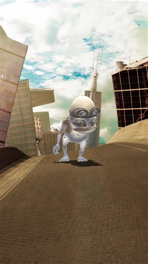 Animated Frog Character in Urban Adventure