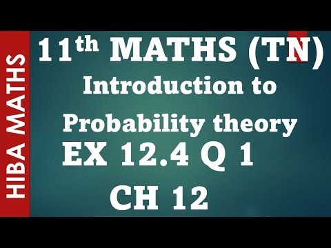 11th maths chapter 12 exercise 12.4 question 1 introduction to probability theory tn syllabus