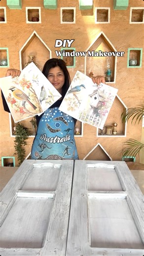 Navneet Sandhu Singh - DIY | DECOR on Instagram: "Old Window transformed into Wall Art 🖼️ Who all loved this one , drop a Hii 🙌 in the comments below & let me know if you would like to see more window transformation ideas ahead !!! : #diyideas #windowmakeover #diyprojectsideas #designinfluencer #diyblogger #trashtotreasure #diyhomedecor #designblogger #designdecortravel"