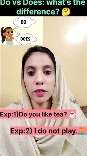 Do vs Does: what's the difference?#english #grammar #ytshorts