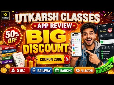 Utkarsh Classes App Review with Discount Coupon | Utkarsh Classes Coupon Code | Utkarsh App Coupon