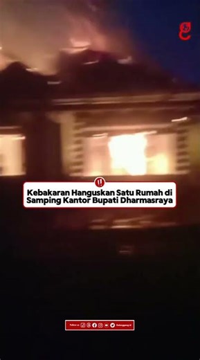 Kebakaran Hanguskan Satu Rumah di Samping Kantor Bupati Dharmasraya