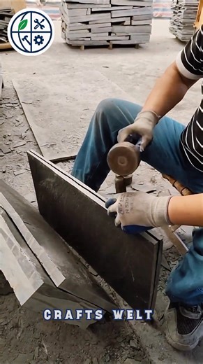 Hand-split black bluestone slabs!