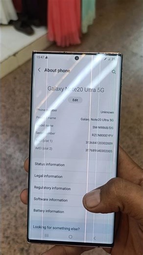 Samsung galaxy note 20 ultra 5G phone 📱 display line available #samsung