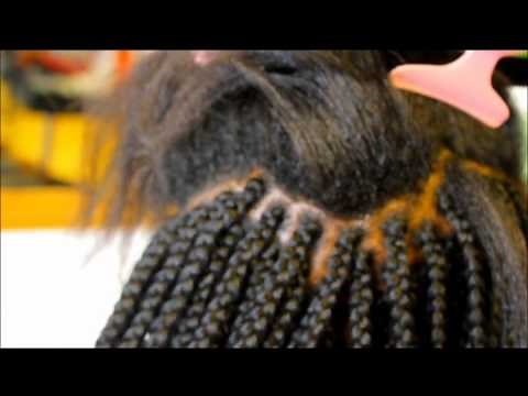 LOOSE BOX BRAIDS WITH FEATHER TIPS