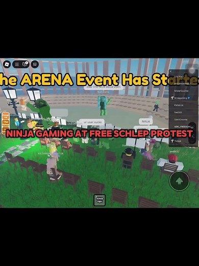 @ninjagamingrblx at free schlep protest @RealSchlep #freeschlep #boycottroblox #roblox