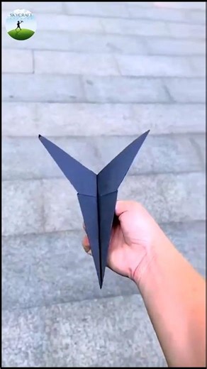 How to Make V Shape Paper Plane ✈️🔥 | Easy DIY Stealth Paper Glider #shorts #origami