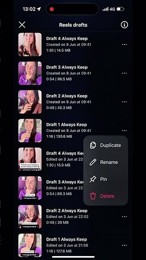 How to duplicate a Instagram reel in drafts #instagramtips #instagramgrowth