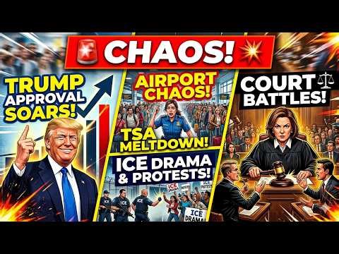 🚨 CHAOS: Trump Disapproval Soars, TSA Meltdown, ICE Drama & Court Battles! 💥⚖️🛫