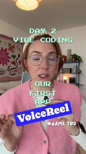 Day 2/7 vibe coding our first app, Voice Reel #vibecoding #buildinpublic